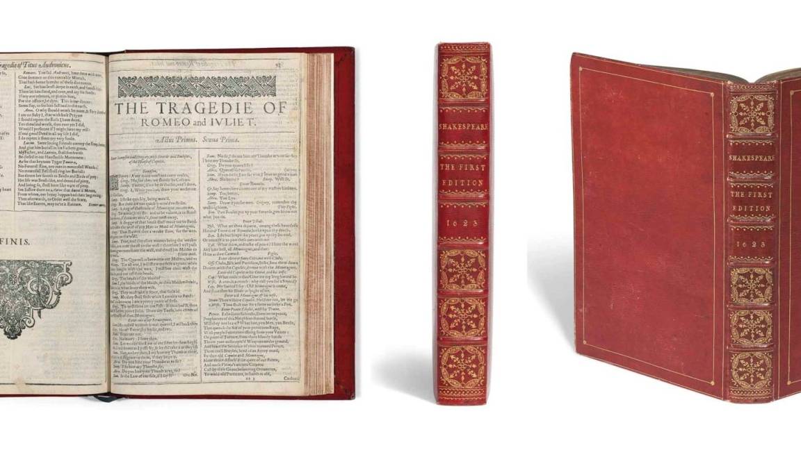 Subastan un ejemplar del &quot;Primer Folio&quot; de William Shakespeare, con un precio estimado de 4 mdd