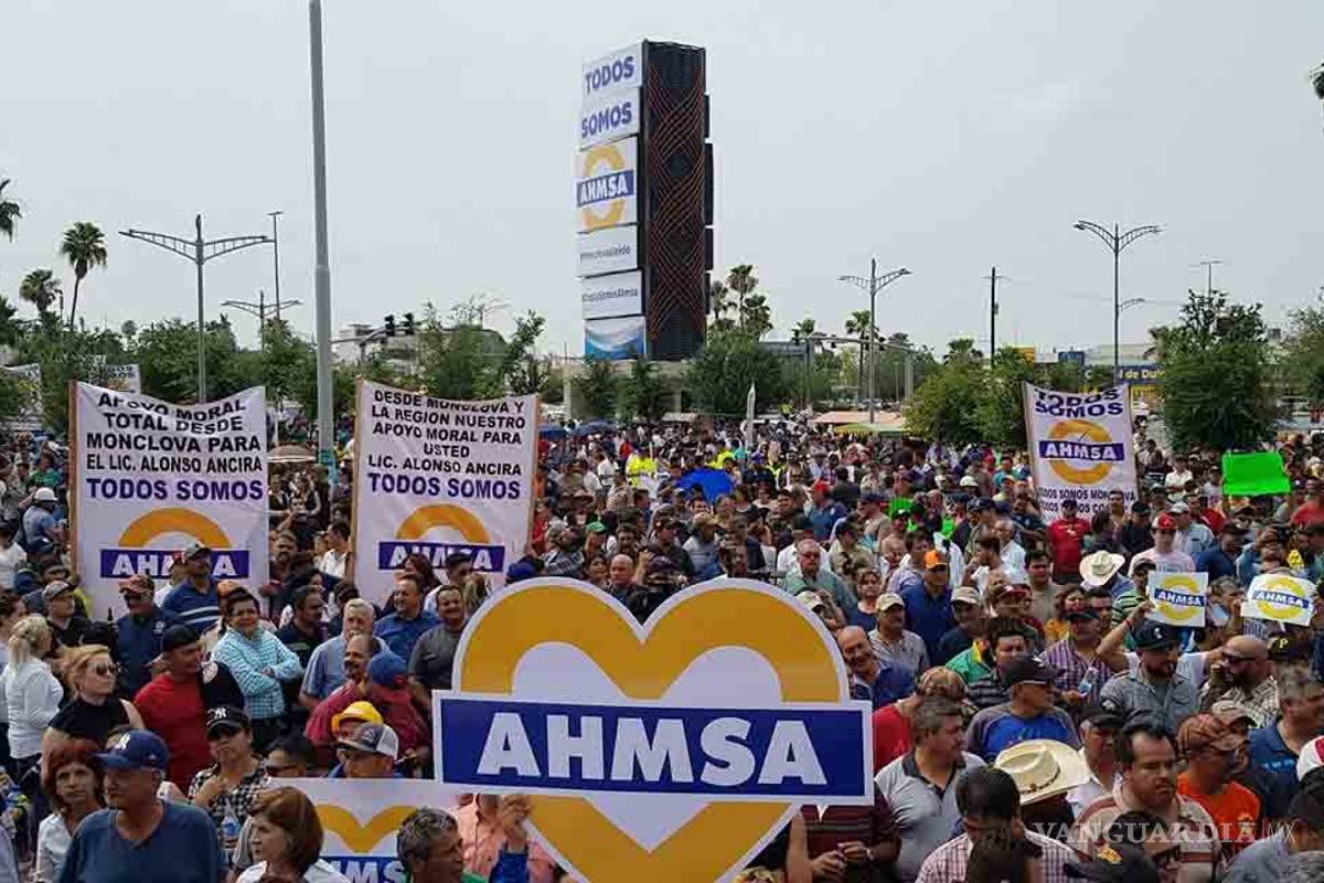 $!Marchan miles por la estabilidad de Altos Hornos de México, en Monclova