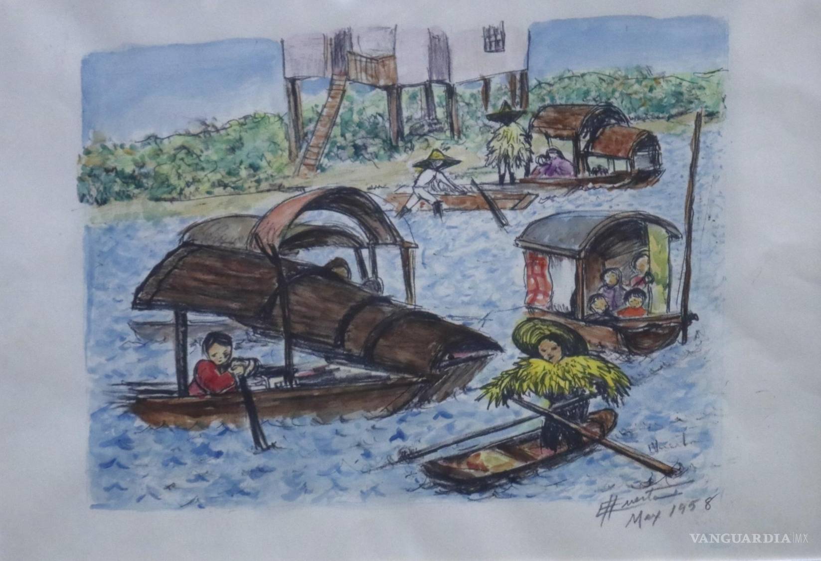 $!El viaje que hizo Huerta a China en 1957 le permitió conocer la cotidianidad rural del país asiático.