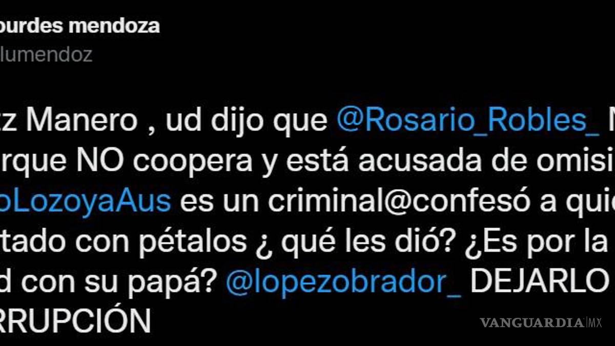 ‘Lozoya pasará de ícono de la corrupción a ícono de impunidad’; asegura Lourdes Mendoza