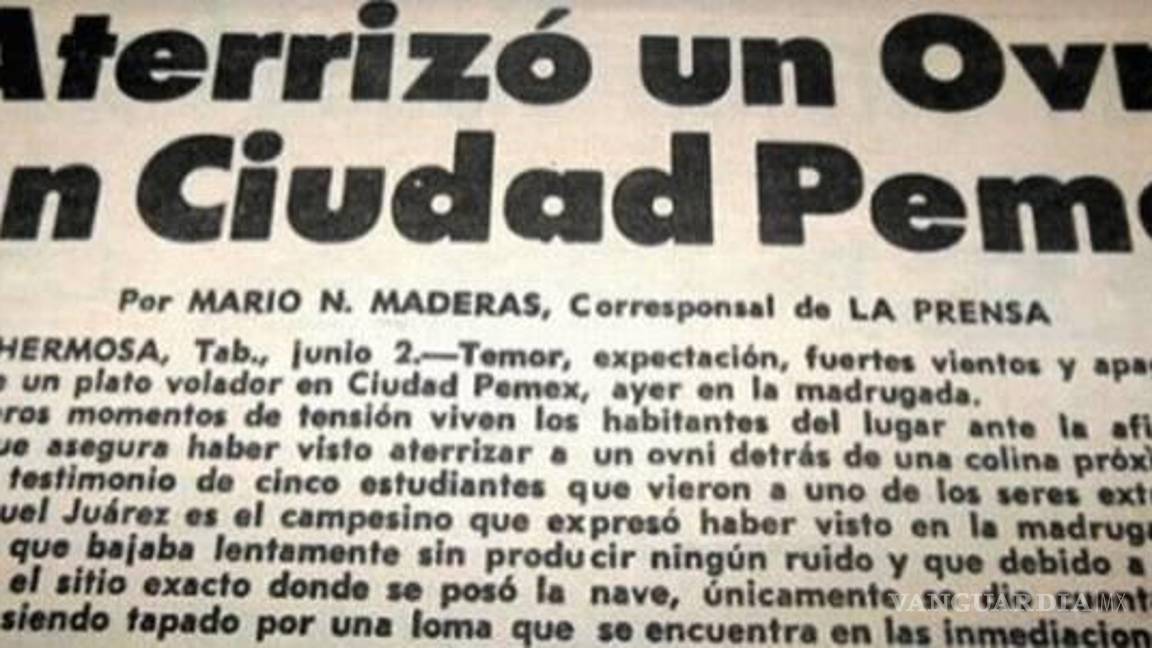 $!El OVNI de Ciudad Pemex... seres extraterrestres aterrizaron en Macuspana, tierra de AMLO