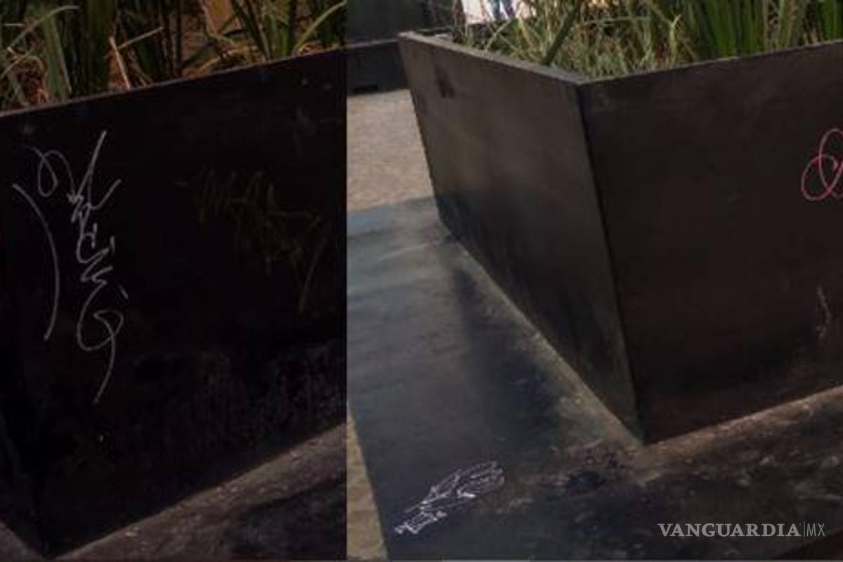 Todavía ni lo inauguran y ya está ‘adornado’ el Paseo Capital de Saltillo con graffiti