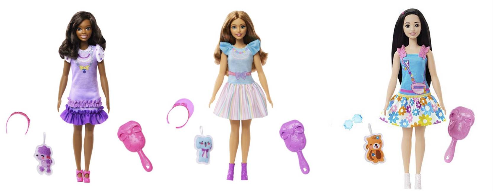 $!En esta imagen proporcionada por Mattel, muñecas My First Barbie, hechas para niños de preescolar.