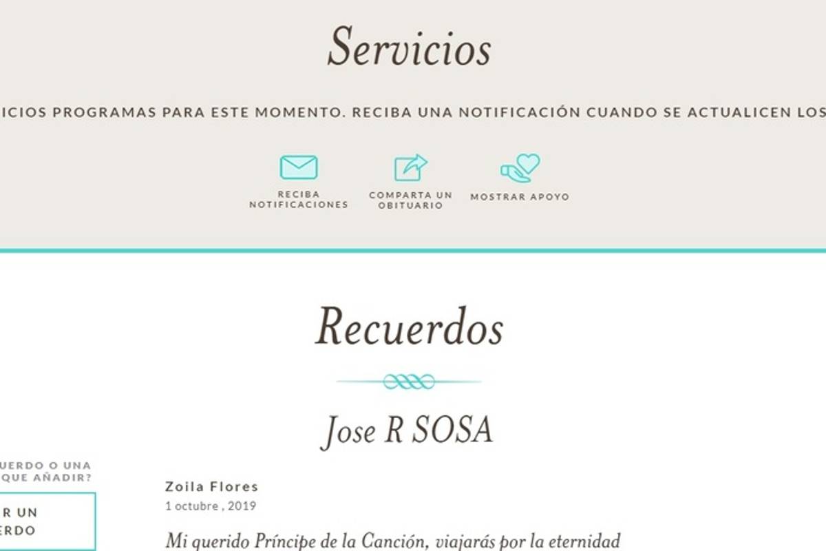 $!El cuerpo de José José ya lo están velando en la funeraria 'Caballero Rivero' en Westchester