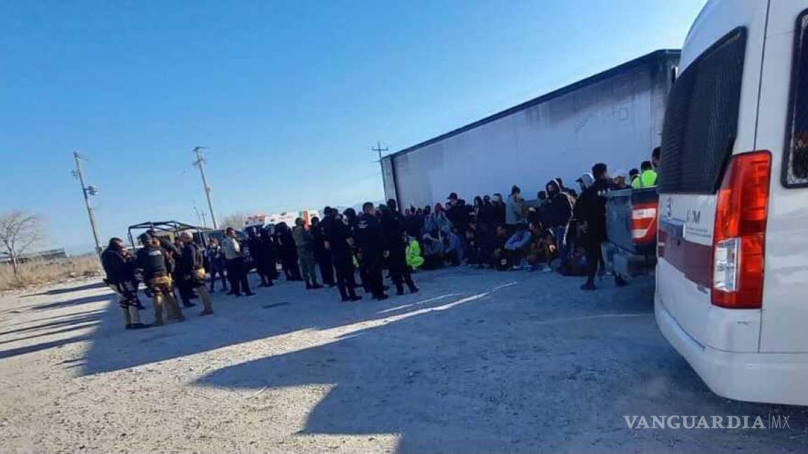 Detienen en Castaños otro trailer que transportaba al menos 70 migrantes hacia EU