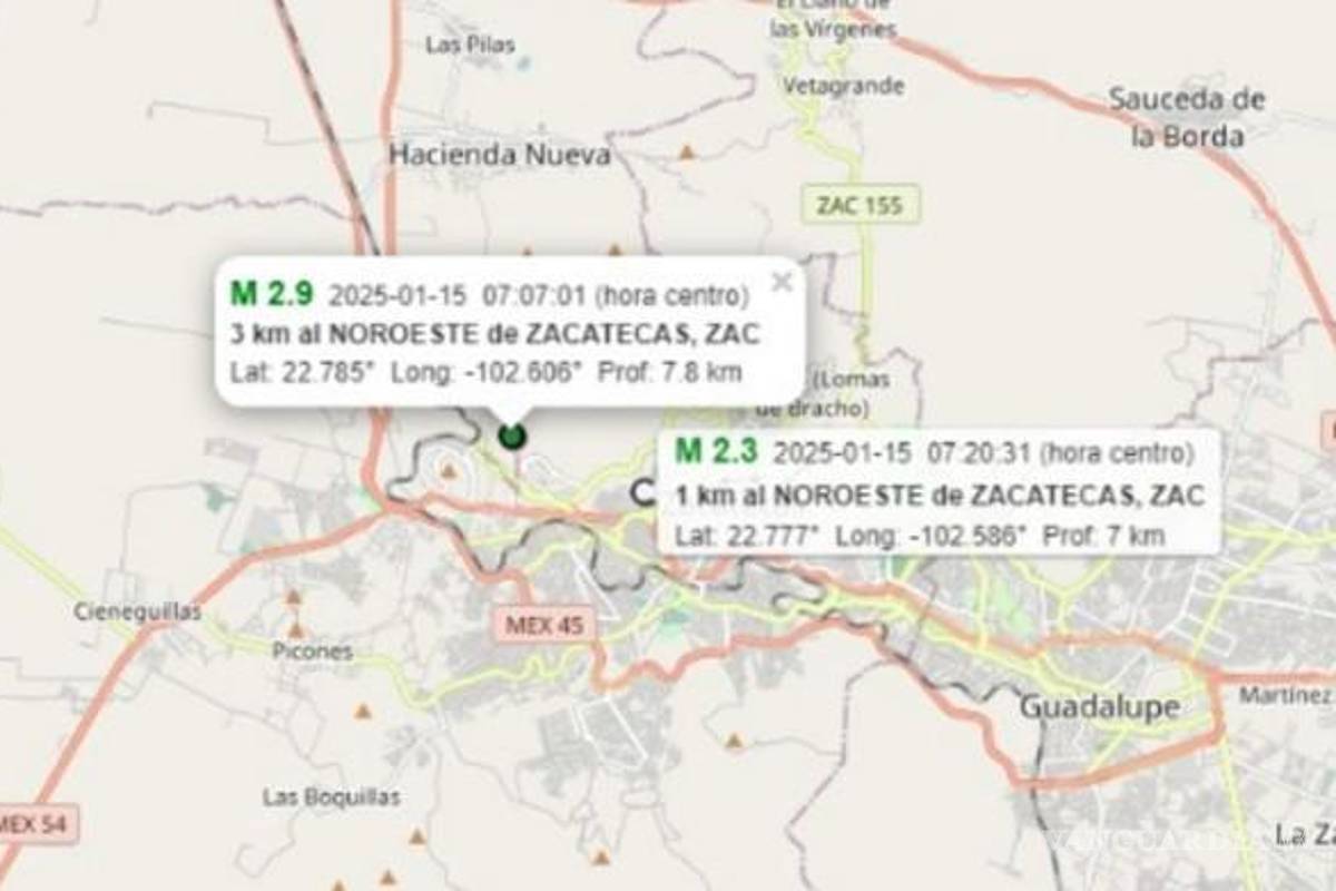 Recientes movimientos telúricos en Coahuila y Zacatecas confirman actividad en nueva zona sísmica detectada