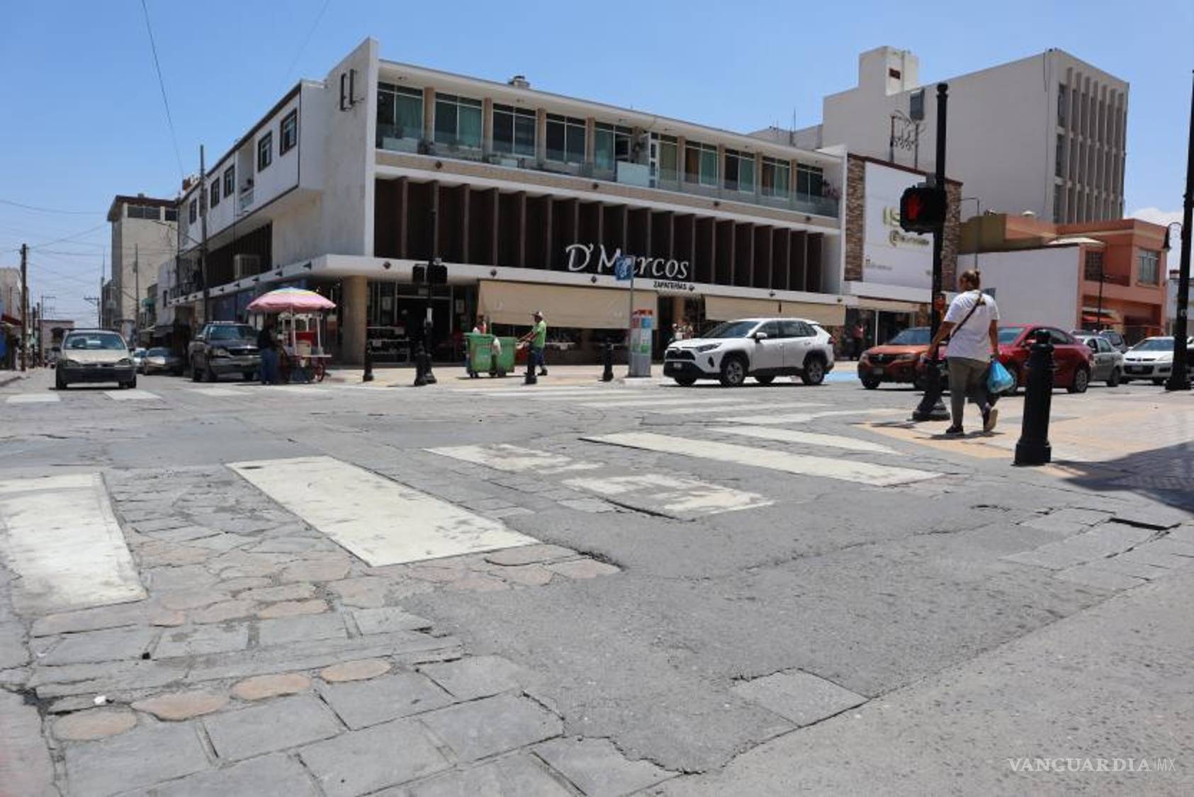 $!El concreto estampado se utilizó en la remodelación de varias calles como Victoria, Aldama, Allende y Acuña.