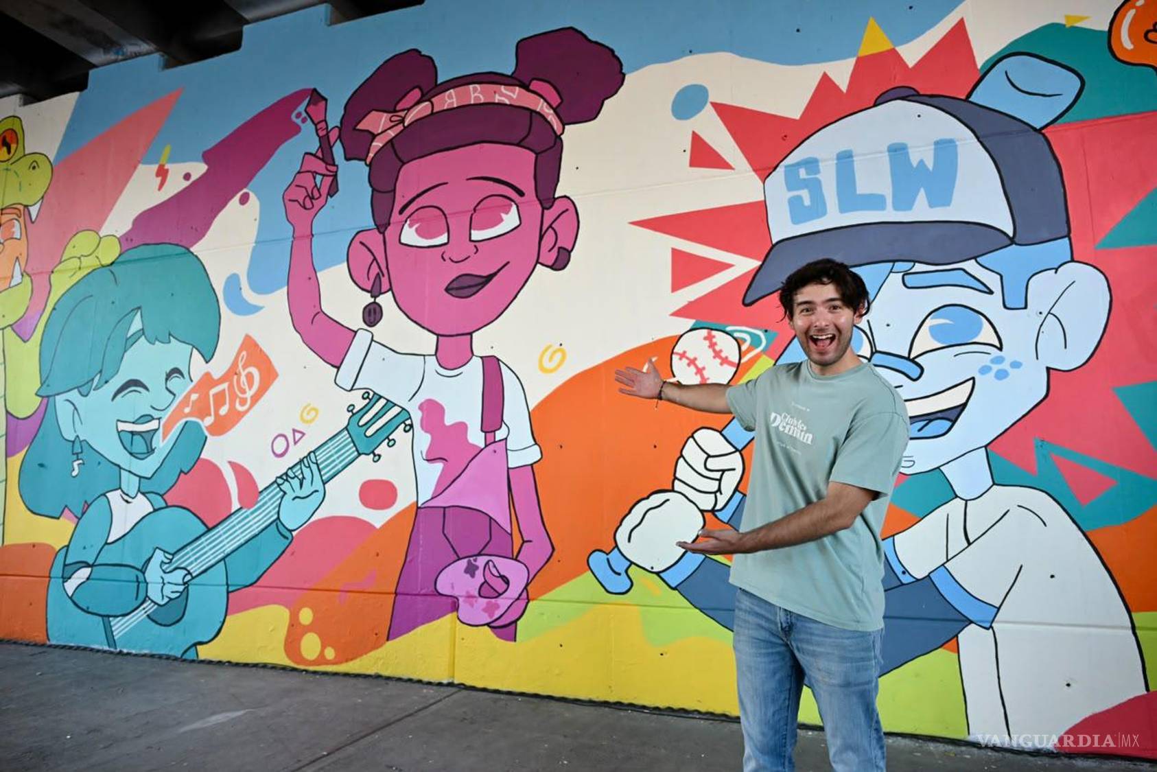 $!Alex Carrillo destacó que la obra representa el presente y futuro de las juventudes saltillenses.