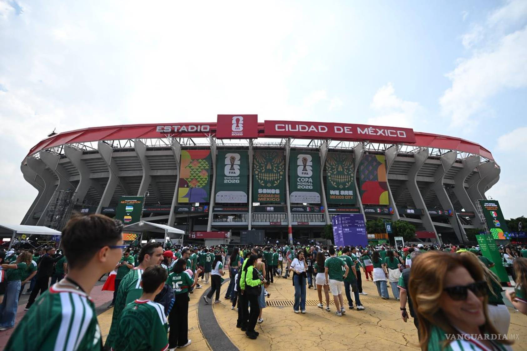 $!Vista general del estadio durante los preparativos para la ceremonia de apertura del Mundial 2026.
