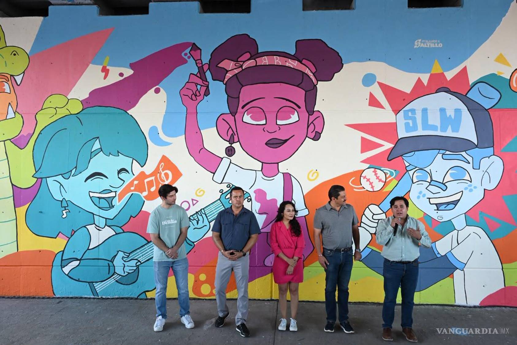 $!El mural fue inaugurado en el cruce del periférico Luis Echeverría Álvarez y el bulevar Venustiano Carranza.