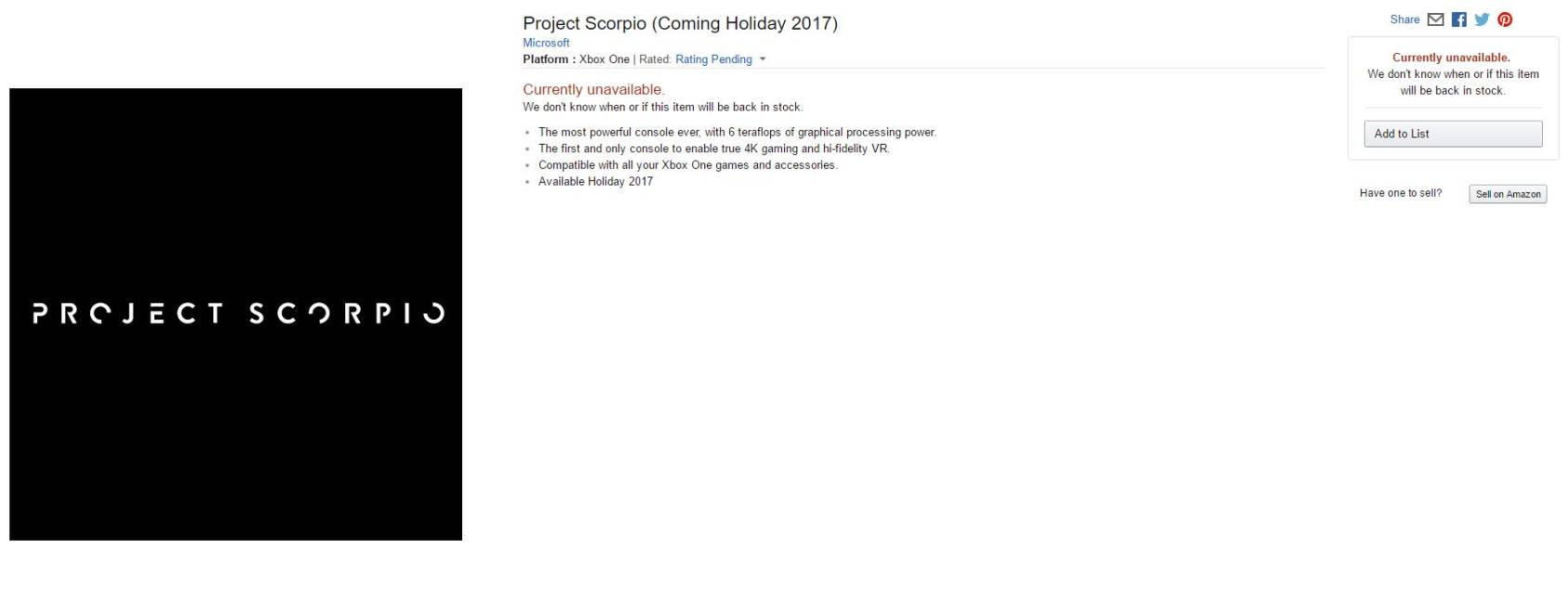 $!Project Scorpio, revelan especificaciones técnicas del nuevo y 'bestial' Xbox de Microsoft