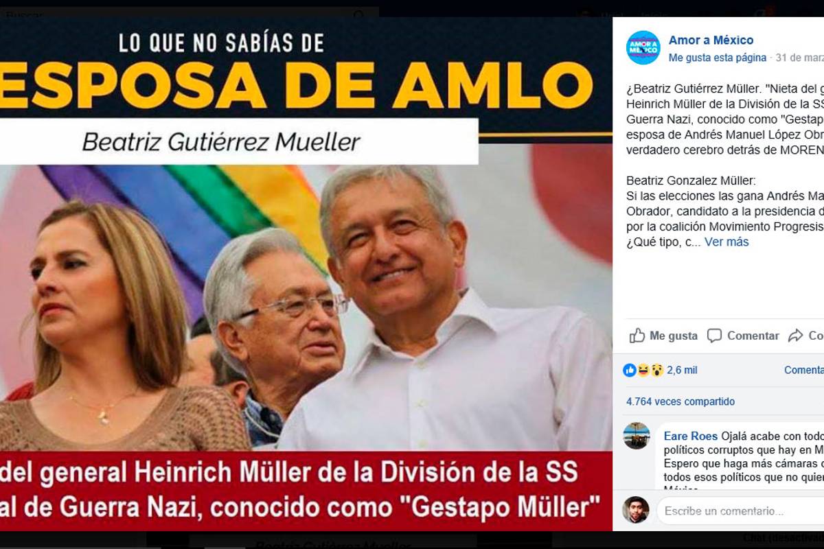 Beatriz Gutiérrez Müller, esposa de López Obrador, no es nieta de un genocida nazi