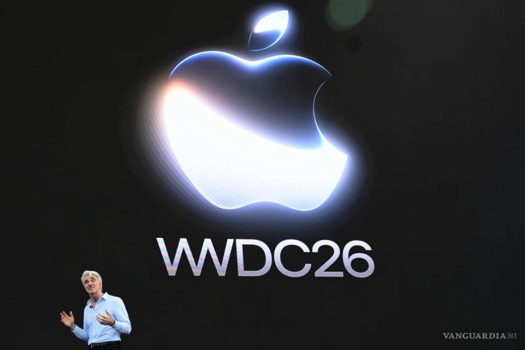 $!Craig Federighi, vicepresidente sénior de ingeniería de software de Apple, en la Conferencia Mundial Anual de Desarrolladores en Cupertino el 8 de junio de 2026.