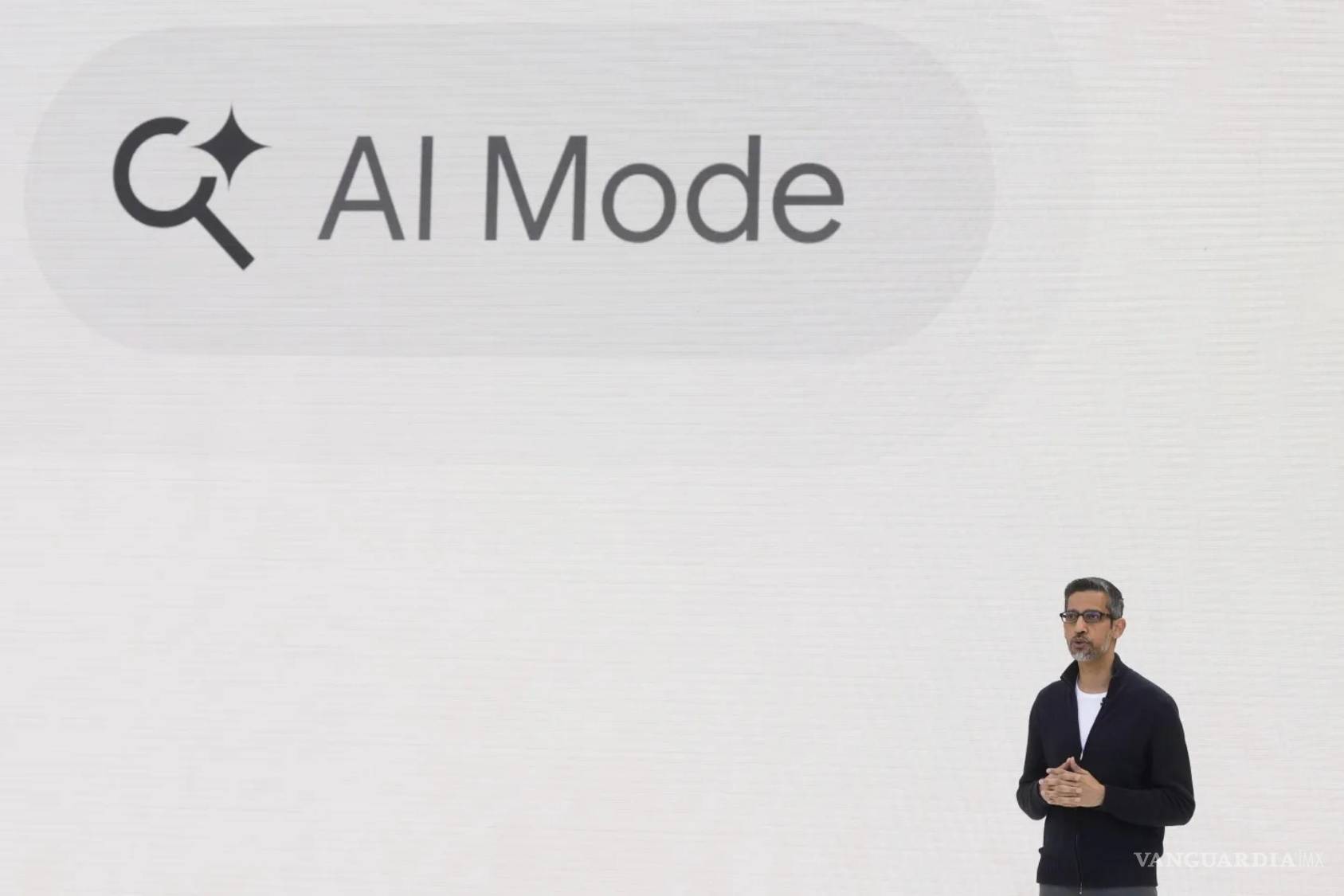 $!El CEO de Alphabet, Sundar Pichai, habla en un evento de Google en Mountain View, California, el 20 de mayo de 2025.