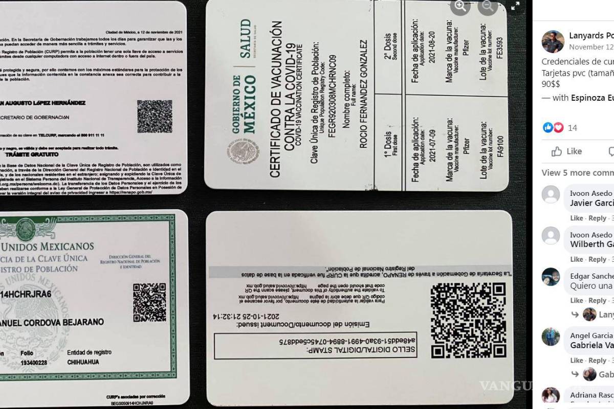 En Saltillo y Monclova ofrecen en tamaño bolsillo certificado de vacunación antiCOVID