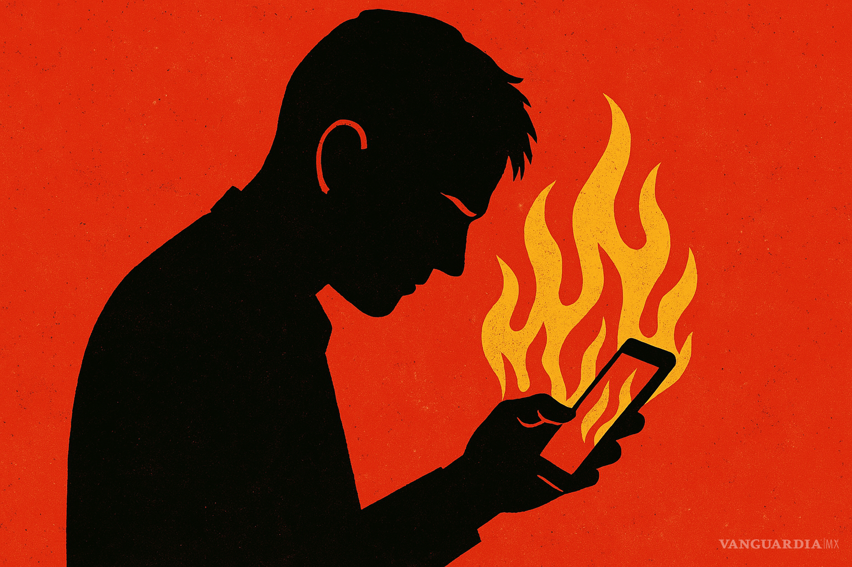 $!El móvil como artefacto inflamable: cada scroll puede detonar ansiedad, desinformación o indignación performativa. ¿Quién sostiene el fuego: el mensaje o el dedo que lo propaga?