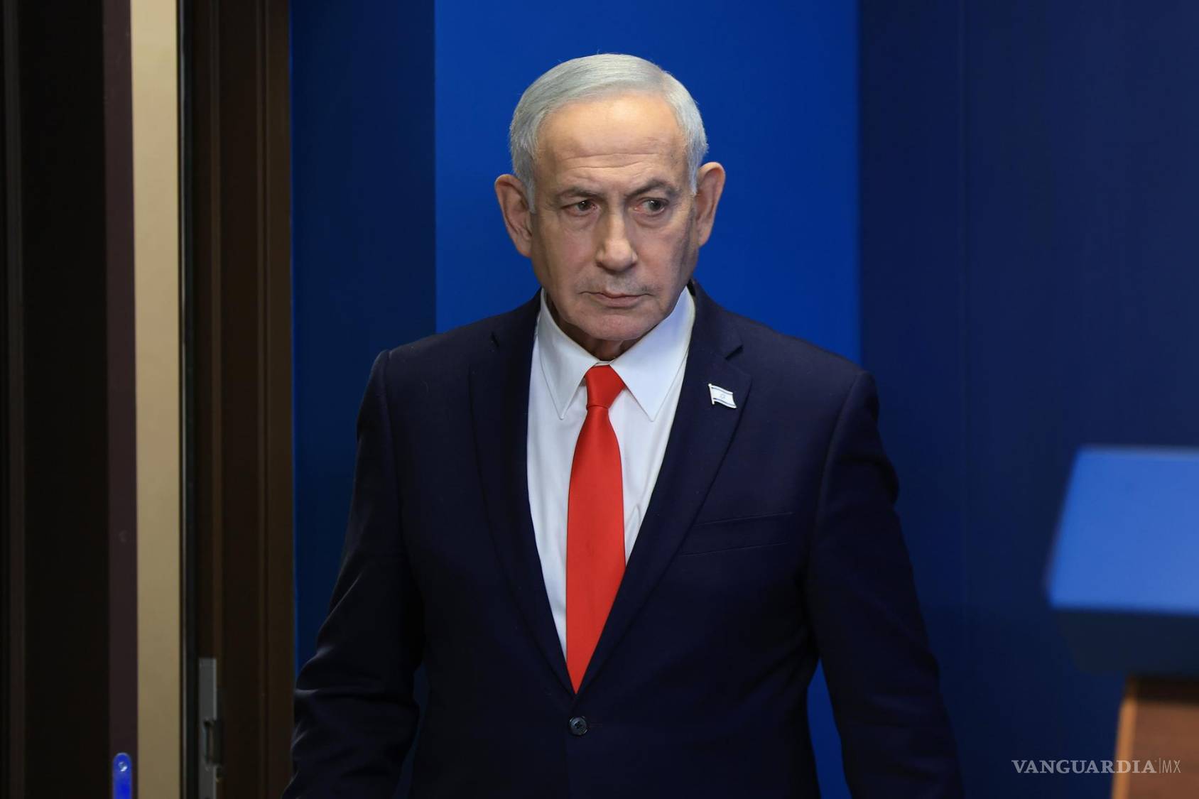 $!El primer ministro israelí, Benjamin Netanyahu, en una conferencia de prensa en Jerusalén, tras el anuncio del acuerdo firmado por EU e Irán.