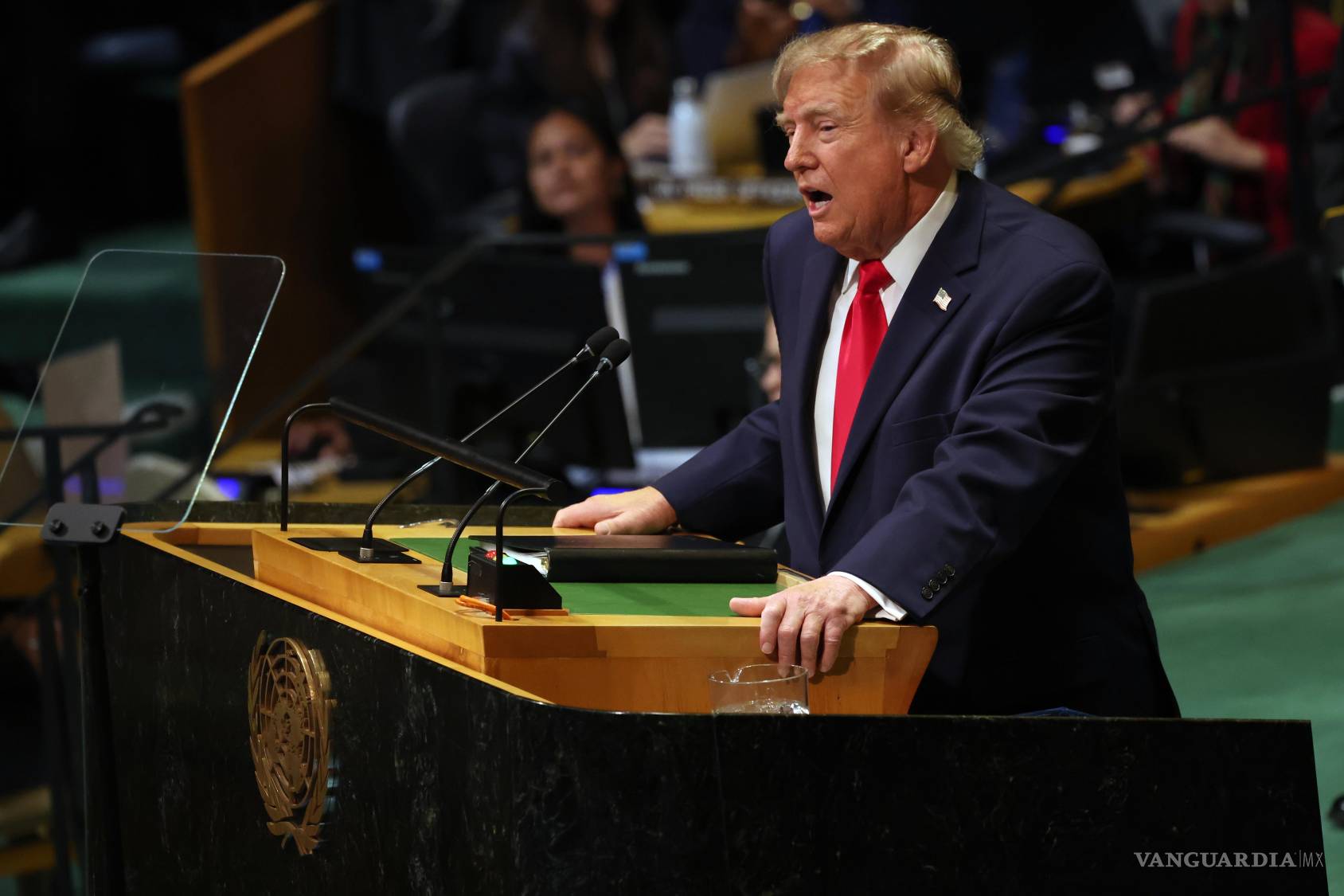 $!El presidente de Estados Unidos, Donald Trump, habla durante la 81.ª sesión de la Asamblea General de las Naciones Unidas en la sede de la ONU.