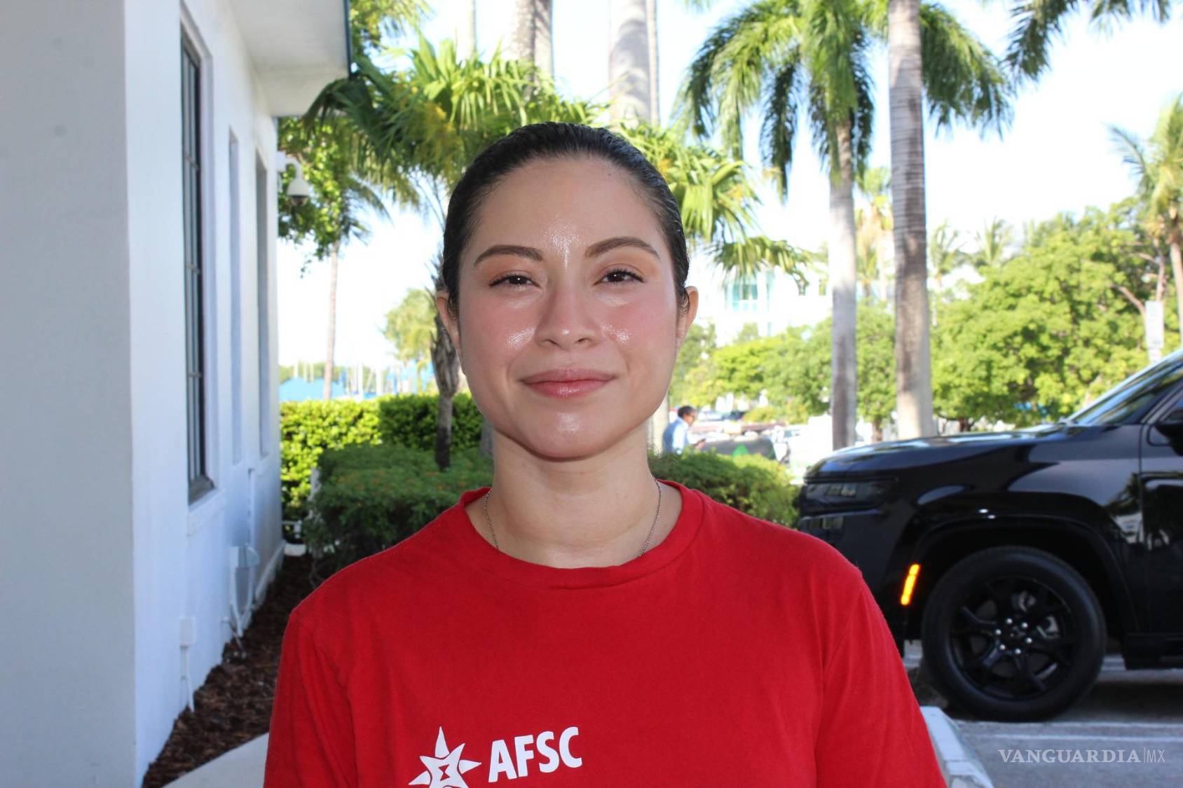 $!La coordinadora de política de American Friends Service Committee (AFSC), Yareliz Mendez-Zamora en Miami.