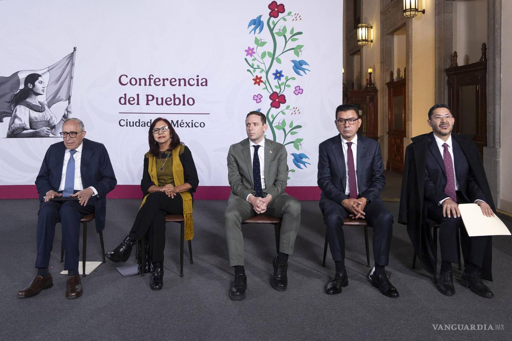 $!Participantes en mañanera: Leticia Ramírez Amaya, secretaria de Bienestar; David Kershenobich, secretario de salud; Eduardo Clark, subsecretario de Integración y desarrollo del sector salud; Martí Batres Guadarrama, director general del Instituto de Seguridad y Servicios Sociales de los Trabajadores del Estado (ISSSTE).