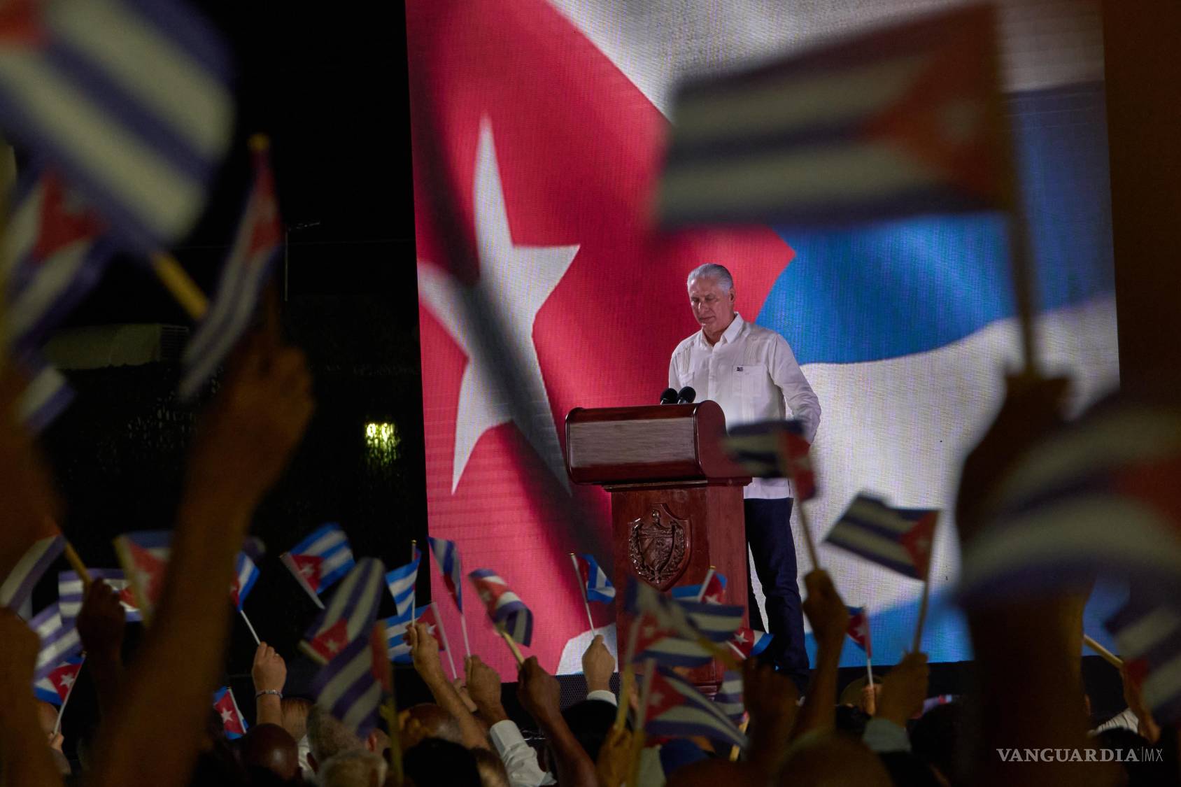 $!El presidente cubano Miguel Díaz-Canel en el evento para conmemorar el aniversario al asalto al Cuartel Moncada, en Pinar del Río, Cuba.