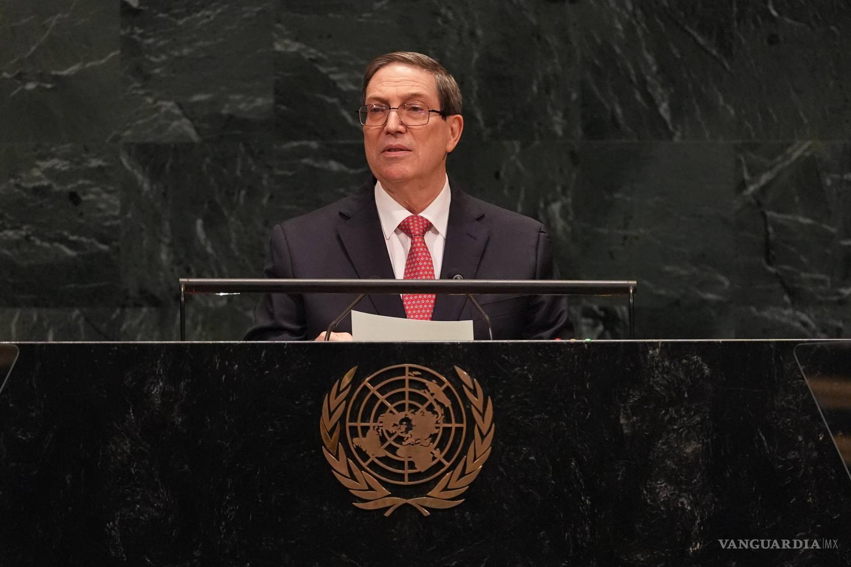 $!Bruno Rodríguez calificó el bloqueo de combustible como “un acto de guerra” durante un discurso ante la ONU.