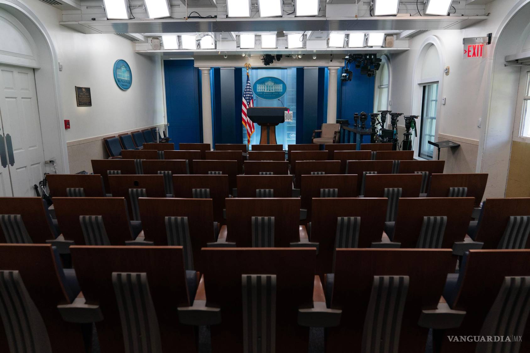 $!La sala de conferencias de prensa James Brady en la Casa Blanca, el sábado 19 de septiembre de 2026, en Washington.