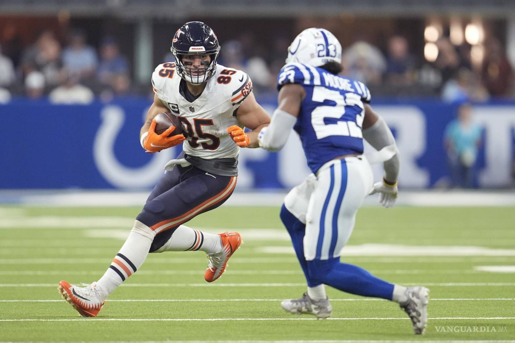 $!Cole Kmet es un objetivo clave para Caleb Williams con 10 recepciones.