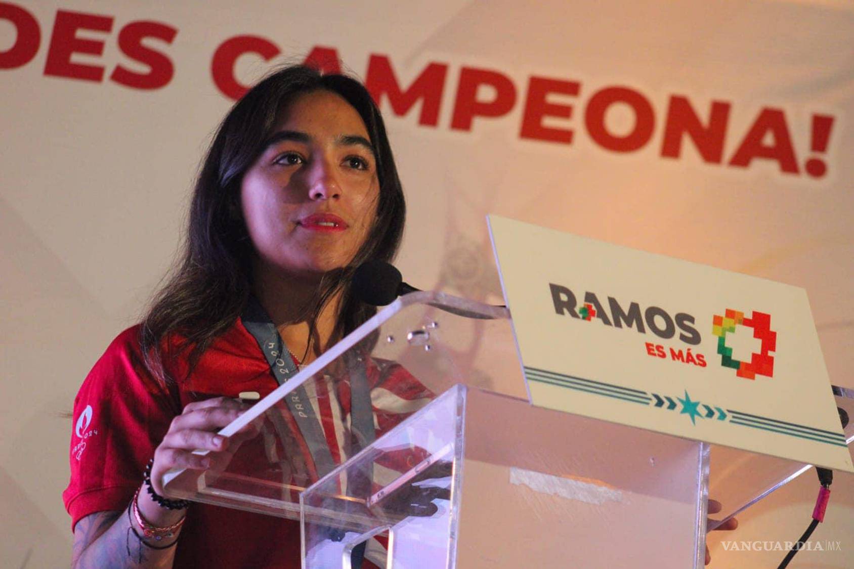 $!Ana Paula, visiblemente emocionada, agradece el cariño de su comunidad tras su destacada participación en los Juegos Olímpicos.