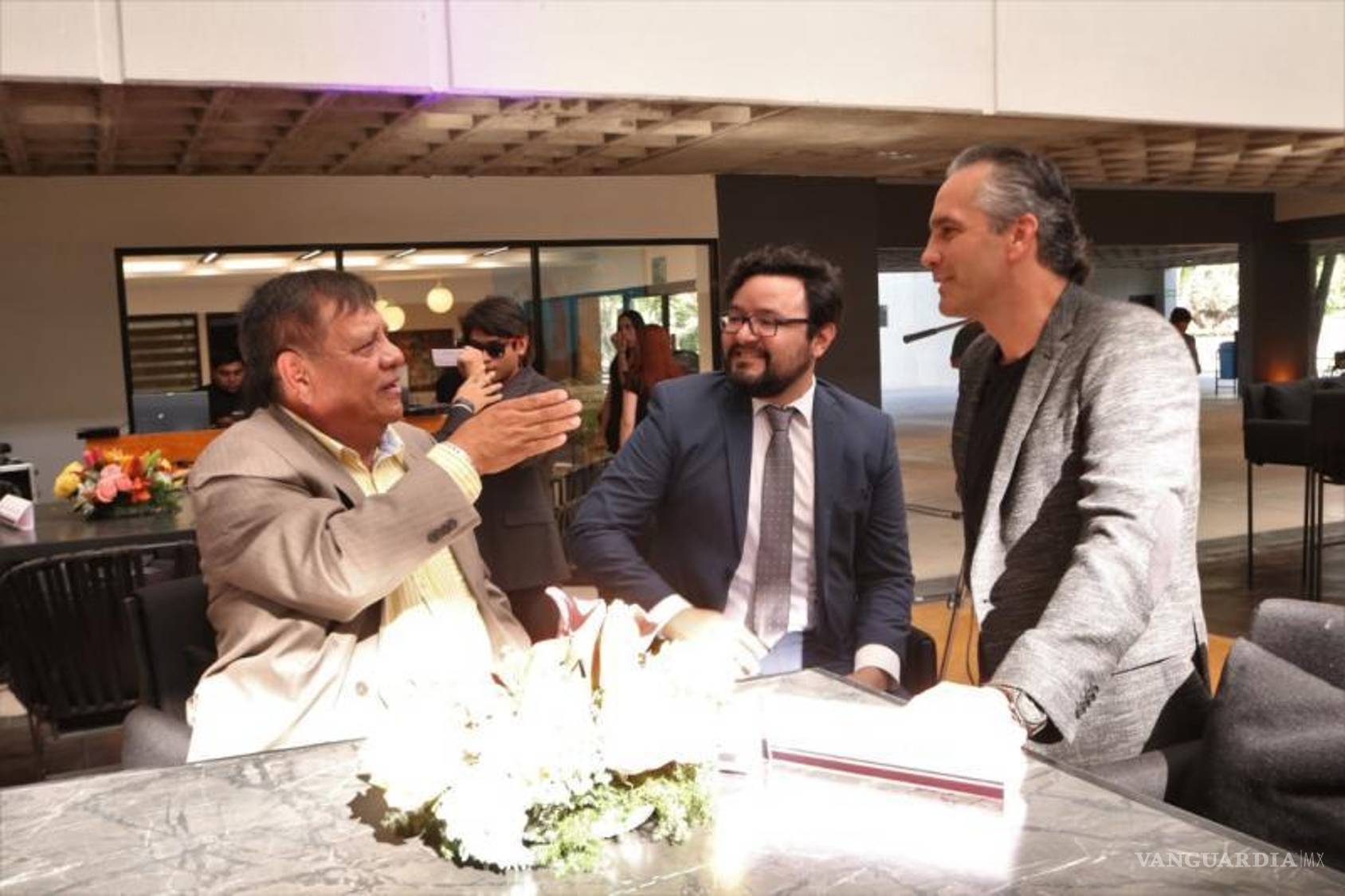 $!Dr. José Refugio Parga Torres, M. C Rodrigo Martínez y MBA Juan Carlos Leaño del Castillo, vicerrector administrativo de la UAG.