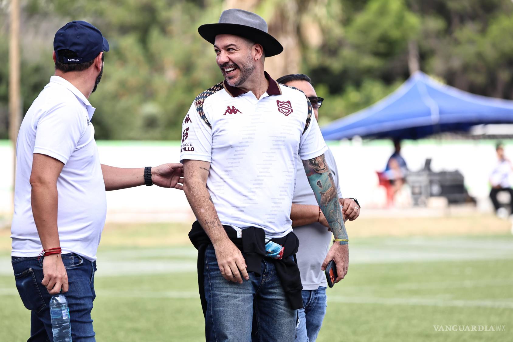 $!Faisy, socio e inversionista de Saltillo Soccer, estuvo presente en el Estadio Olímpico para acompañar a los Coyotes.