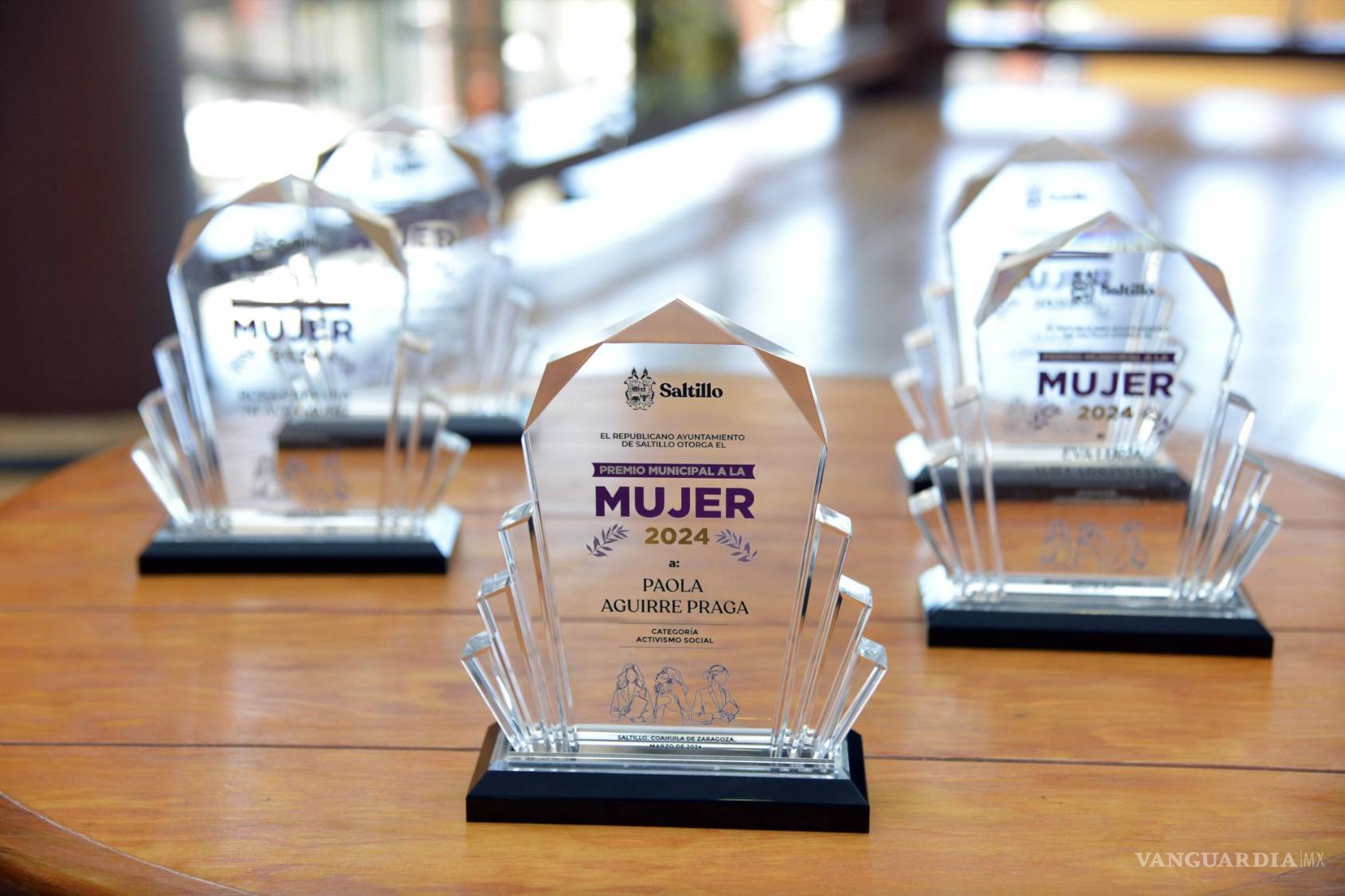 $!Detalle de los trofeos y reconocimientos entregados durante la ceremonia.