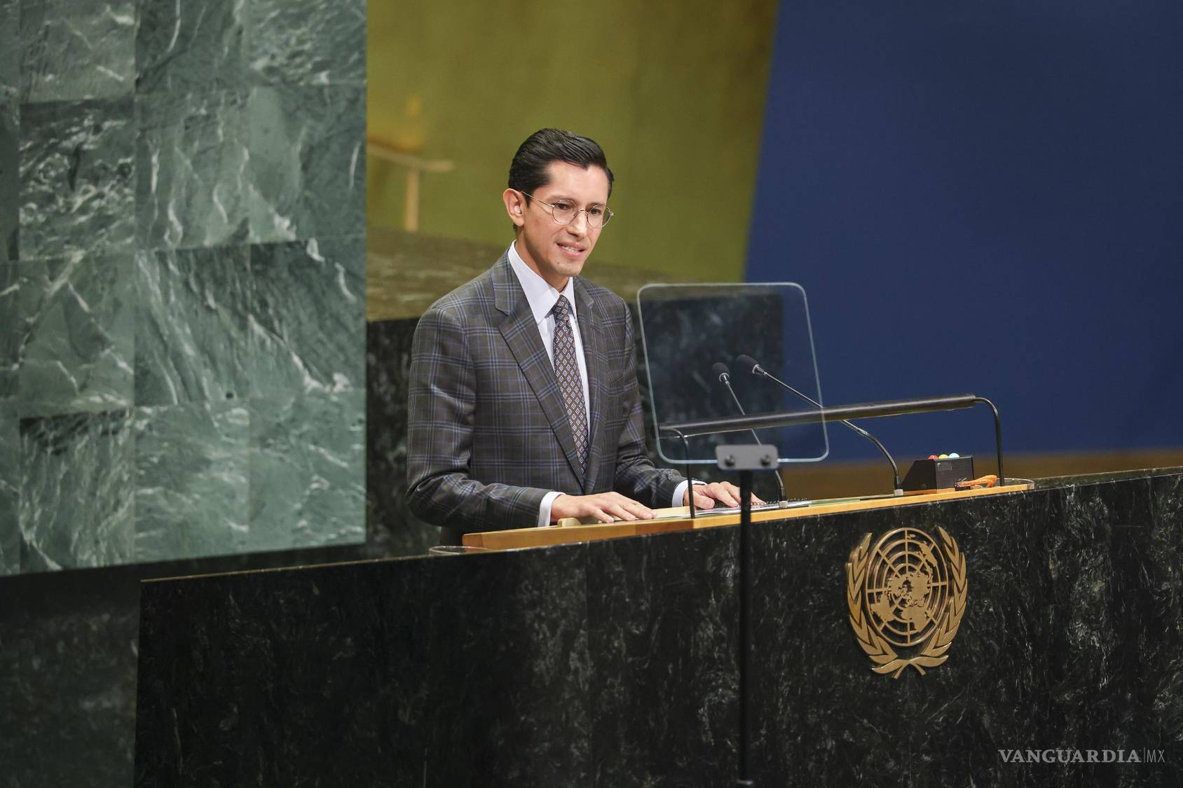 $!El secretario de Relaciones Exteriores de México, Roberto Velasco Álvarez, interviene en el 81.º periodo de sesiones de la Asamblea General de las Naciones.