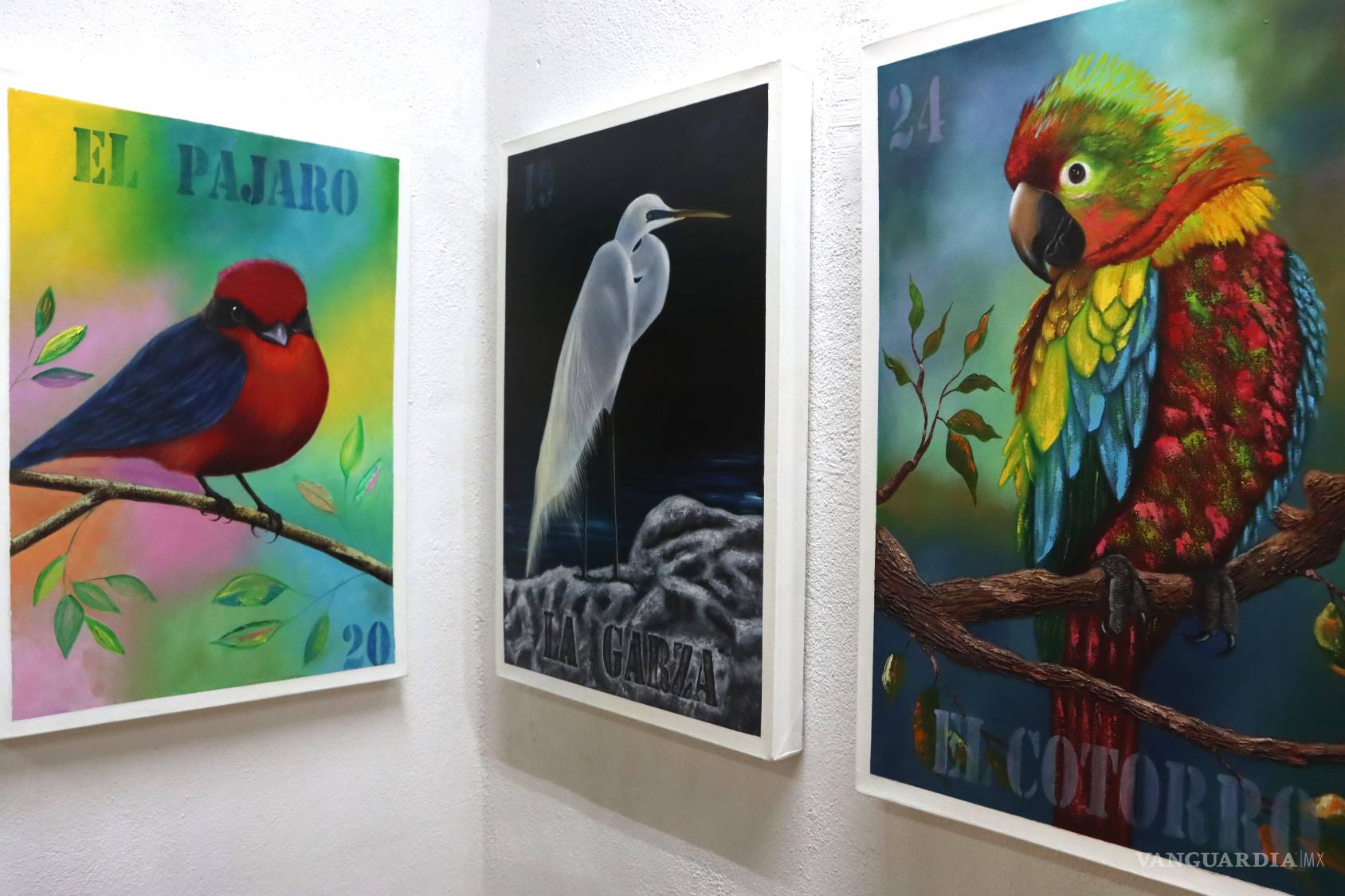 $!Artistas de Torreón traen su ‘lotería’ a Saltillo con la exposición de pintura ‘Corre y se va con...’