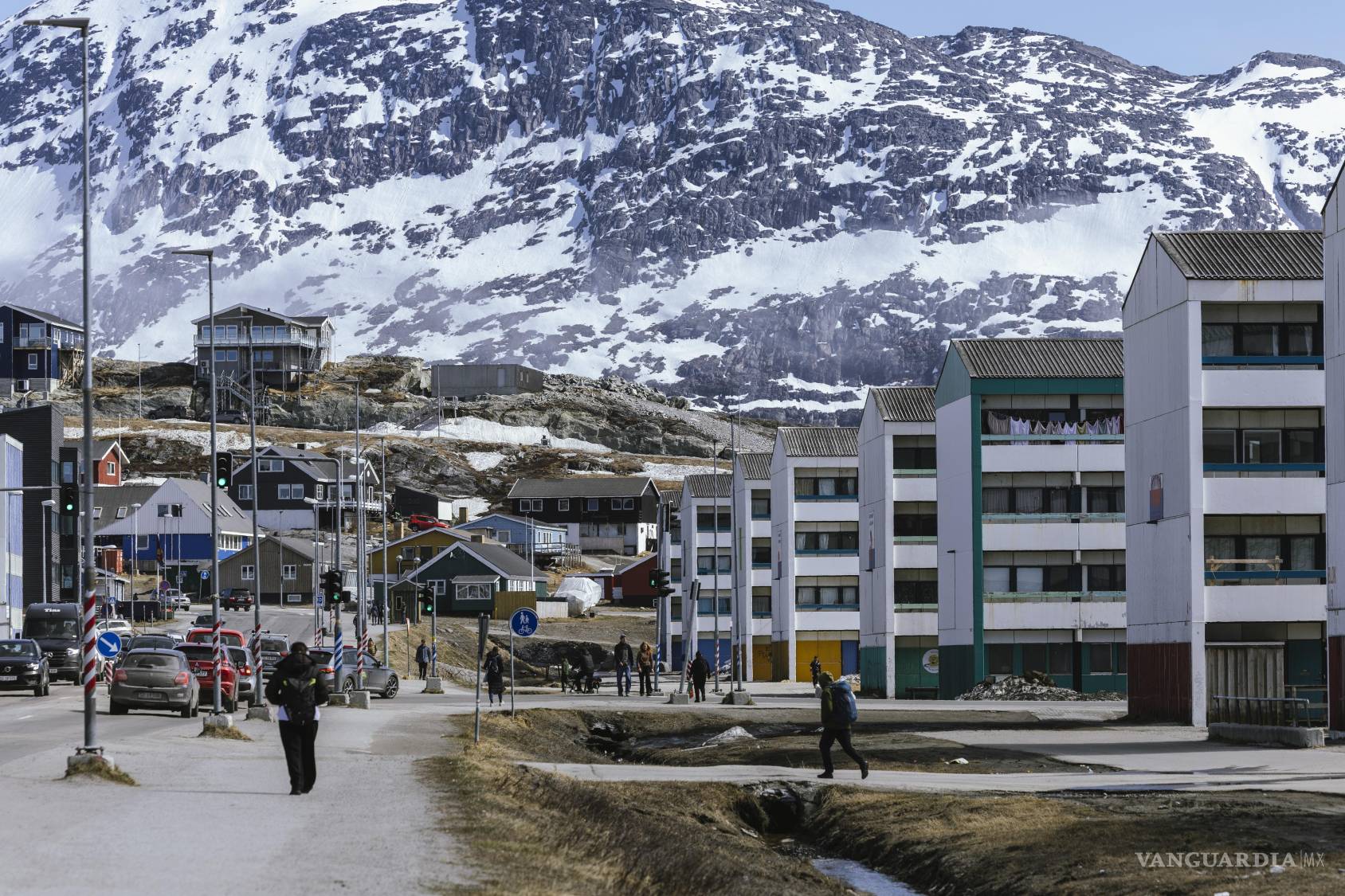 $!Un área residencial en Groenlandia, territorio cuya autonomía y futuro político se encuentran hoy en el centro de una crisis transatlántica.