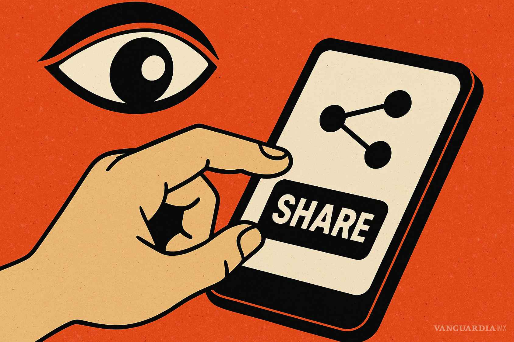 $!El dedo que comparte, el ojo que observa: la pulsión de compartir es también una estrategia de visibilidad. Compartimos para ser vistos, no necesariamente para comprender.