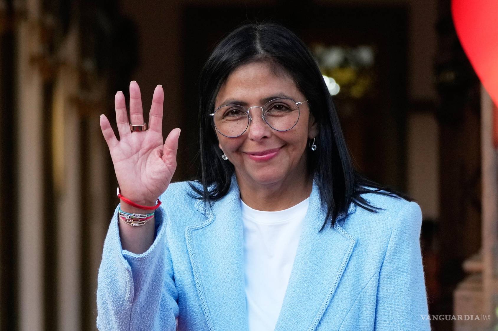 $!La presidenta interina de Venezuela, Delcy Rodríguez, tras su reunión con el secretario de Energía de Estados Unidos, Chris Wright, en Caracas, Venezuela.