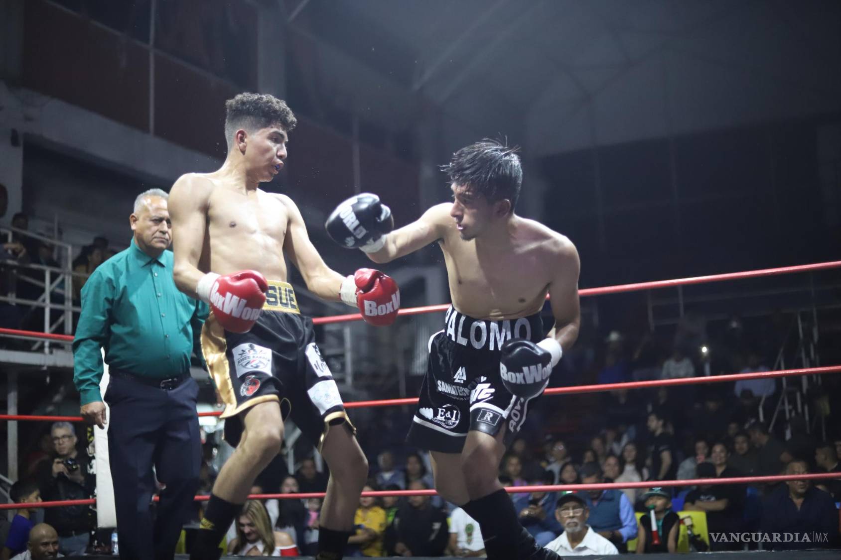 $!Palomo demostró el poderío con el que iniciará su carrera como boxeador.
