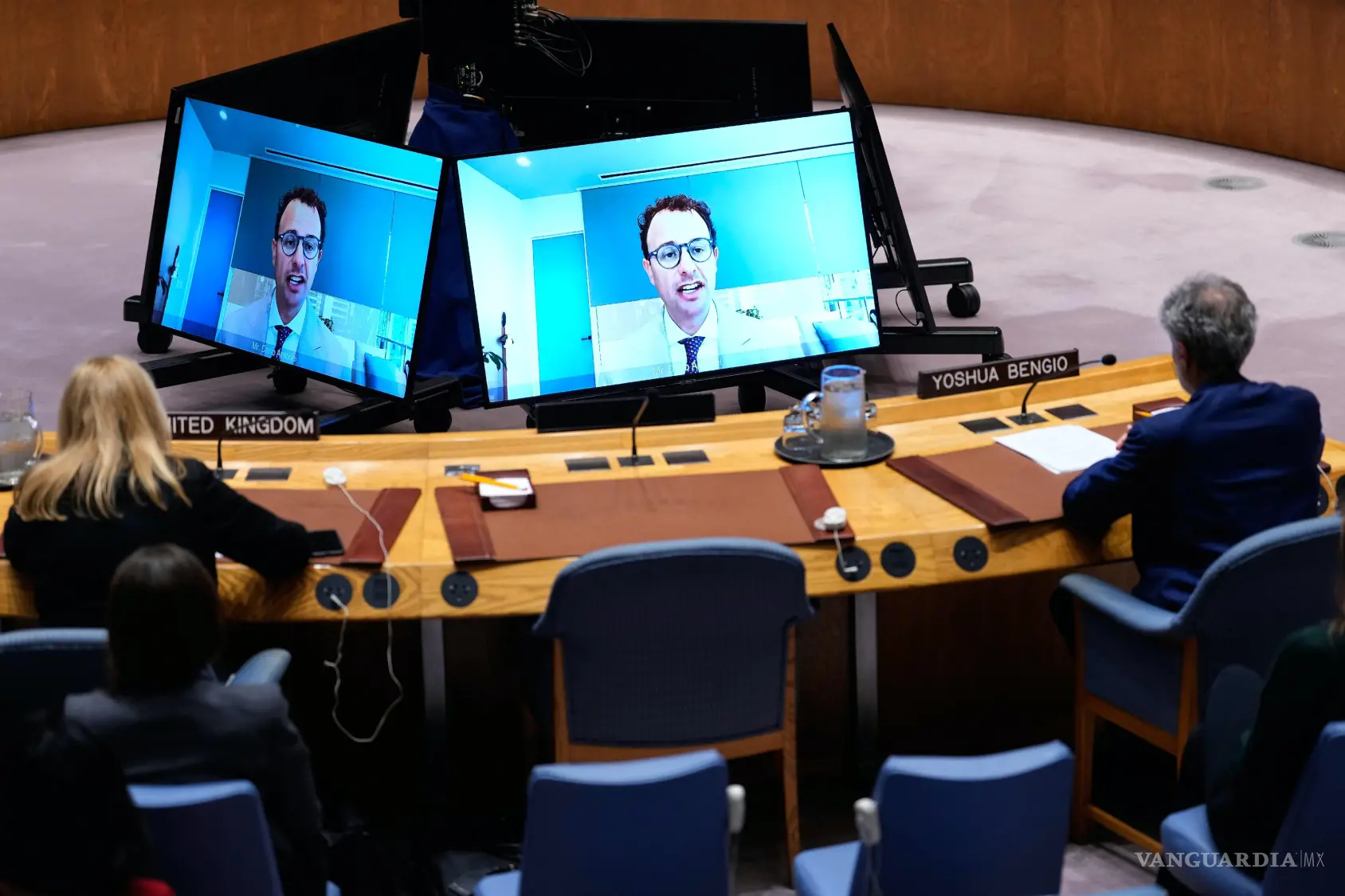 $!Dario Amodei, CEO de Anthropic, habla de manera remota en una reunión del Consejo de Seguridad en la 81ra sesión de la Asamblea General dela ONU.