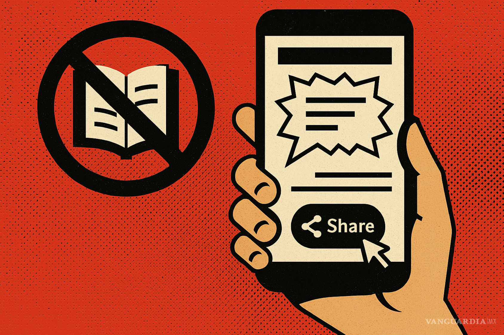 $!Leer está de más, compartir es la orden: en la gramática de las plataformas, el botón de “share” se vuelve más urgente que cualquier contenido. La lectura se vuelve obstáculo. ¿Será este el nuevo analfabetismo digital?
