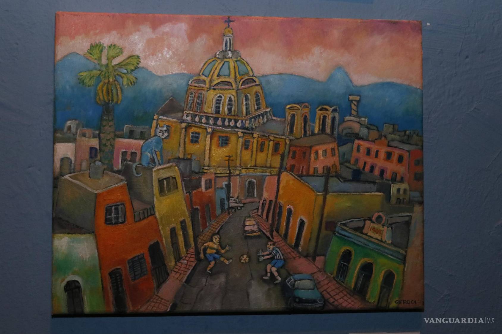 $!Una imagen de Saltillo según Geroca, en su exposición “Apuntes de un Transeúnte”.