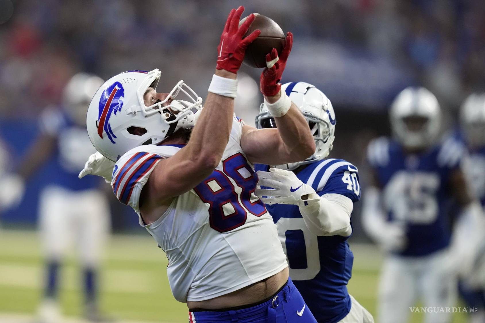 $!Con la lesión de Kincaid, Knox podría ser el nuevo objetivo de confianza de Josh Allen en la zona de anotación.