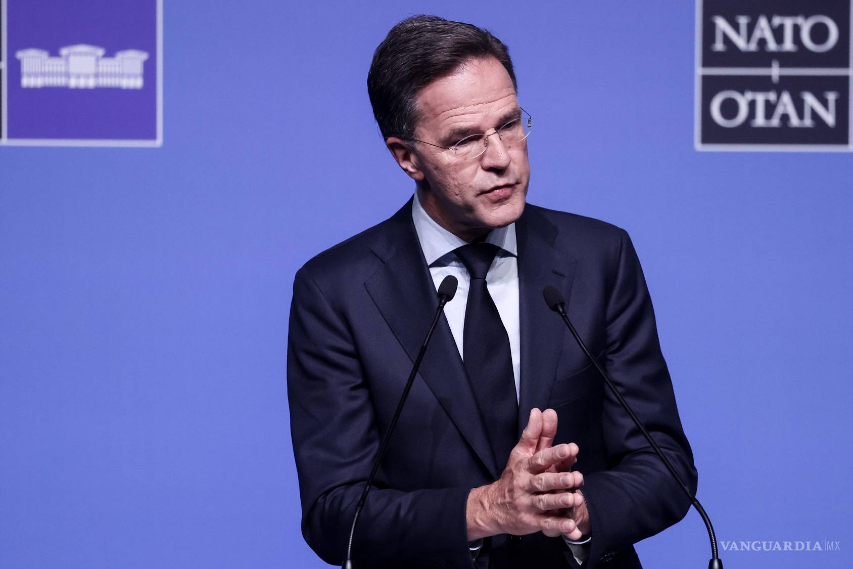 $!El secretario general de la OTAN, Mark Rutte, en una conferencia de prensa previa a la cumbre de la Organización del Tratado del Atlántico Norte en Ankara.