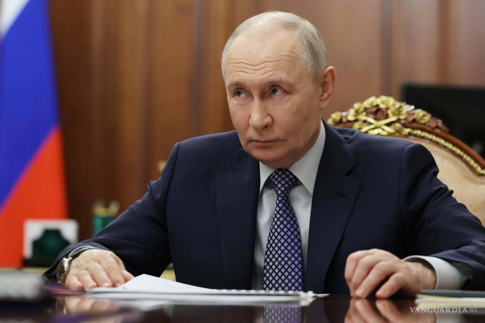 $!Vladimir Putin durante una intervención pública. El analista Alexander Gabuev sugiere que el líder ruso usa cálculos engañosos sobre la situación en el frente.