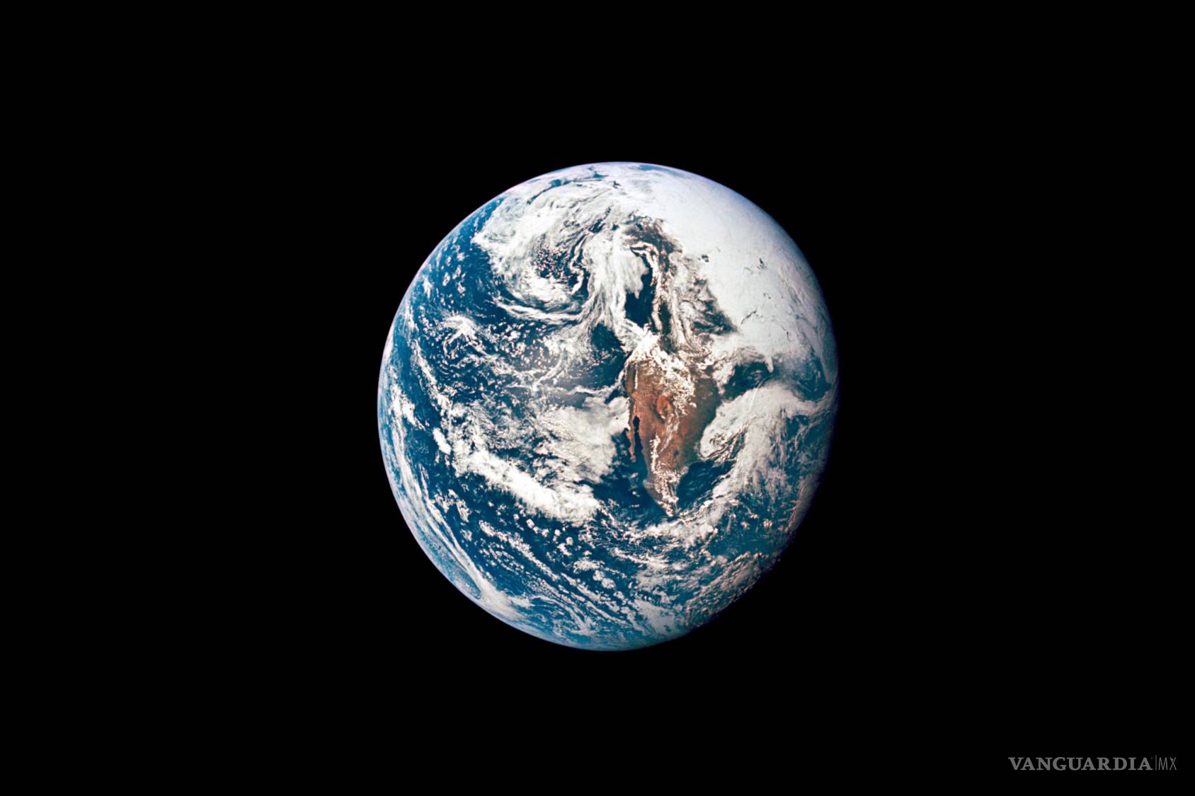 $!Foto entregada por la NASA, que muestra la Tierra desde la nave espacial Apollo 10 el 18 de mayo de 1969.