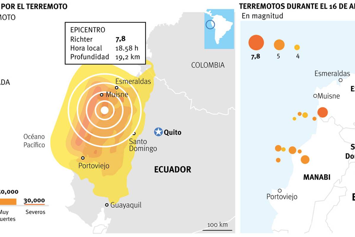 $!Aumenta a 272 los muertos por sismo en Ecuador