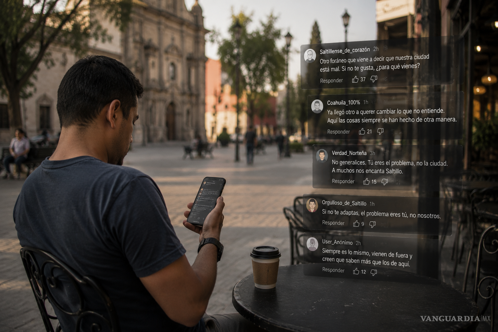$!En las discusiones digitales sobre Saltillo, el testimonio de una persona foránea puede quedar desplazado por comentarios que cuestionan su carácter, sus intenciones o su capacidad para integrarse.