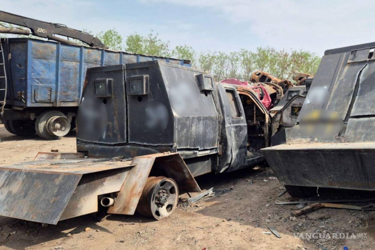$!Tamaulipas lidera el decomiso, en la foto se aprecian vehículos mosntruo a punto de ser destruidos. FOTO: FGR/CUARTOSCURO.COM