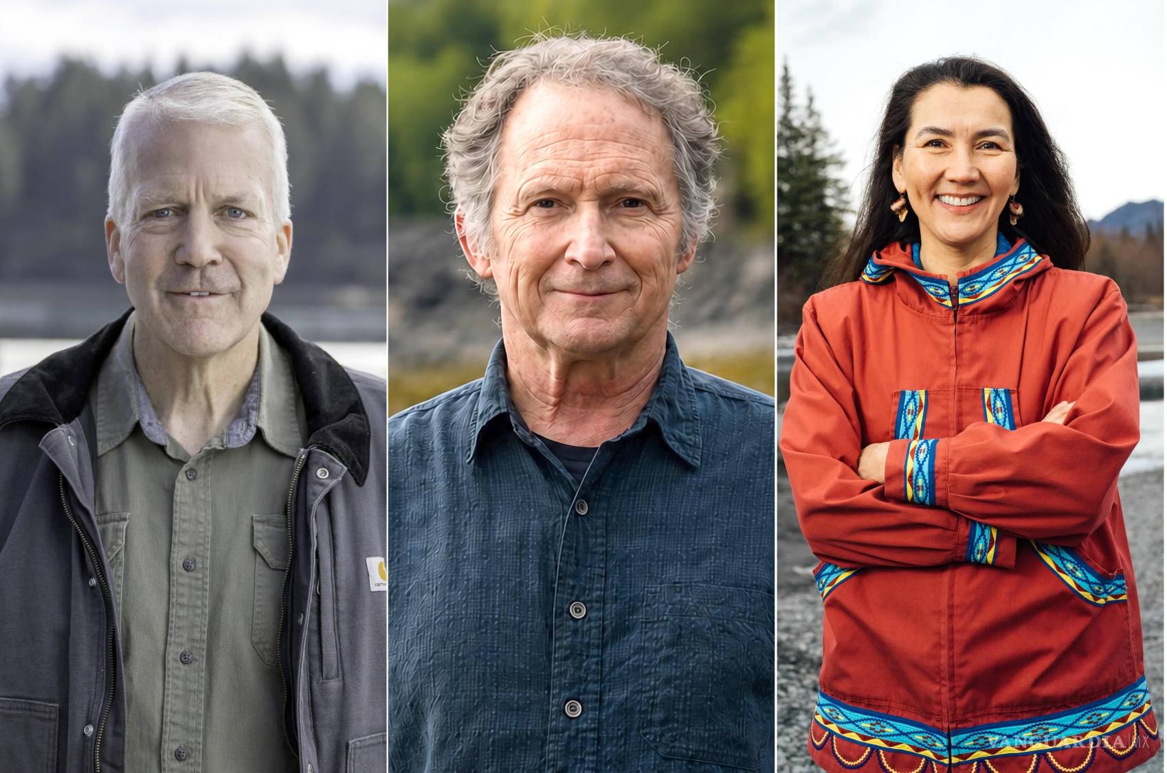 $!Candidatos para el Senado por el estado de Alsaka, el senador republicano, Dan S. Sullivan (i); Dan J. Sullivan, y la excongresista demócrata, Mary Peltola.