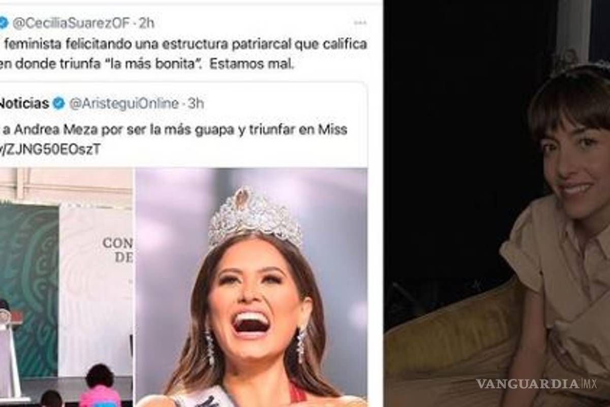 ‘Estamos mal’, Cecilia Suárez critica a AMLO por felicitar a Andrea Meza, ganadora de Miss Universo 2021